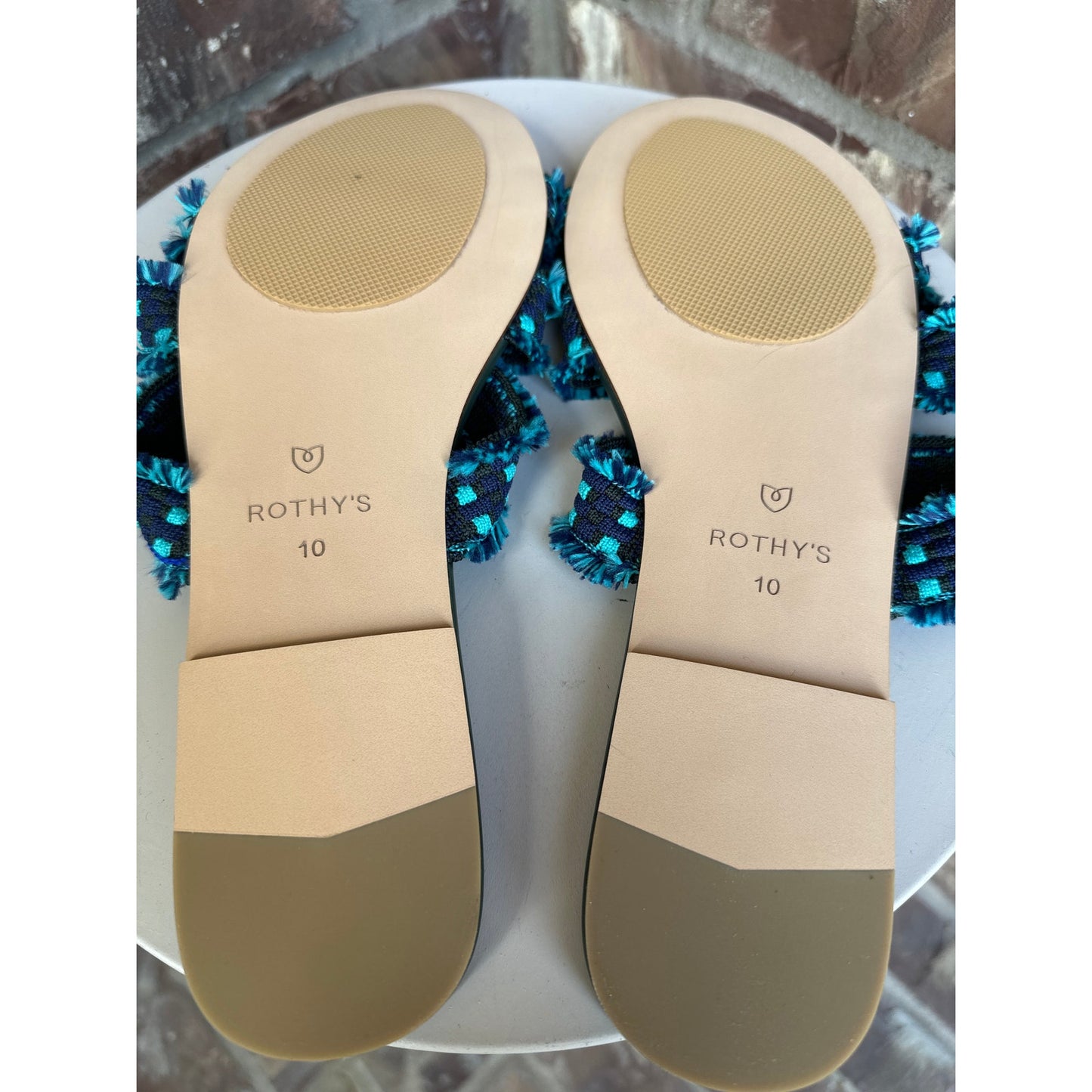 Rothy's Triple Band Fringe Sandal Size 10