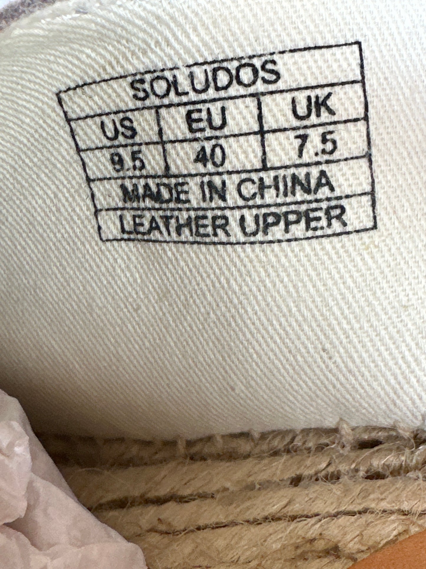 Soludos Seville Platform Wedge Stone 9.5