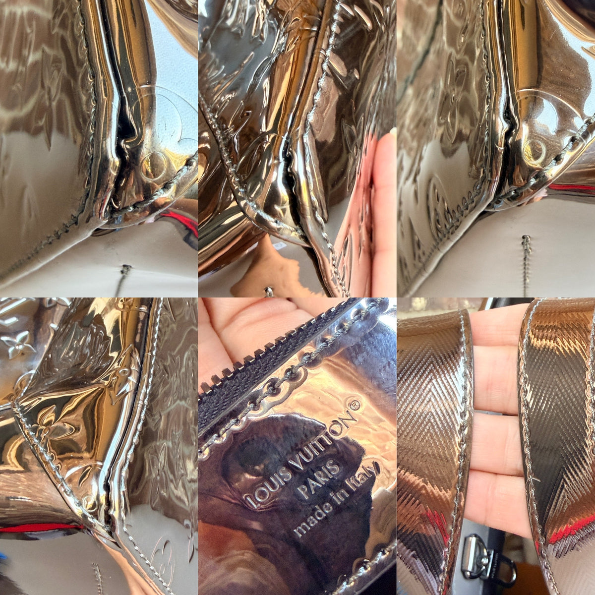 Louis Vuitton Shopper Tote Monogram Mirror Coated Canvas MM 57347