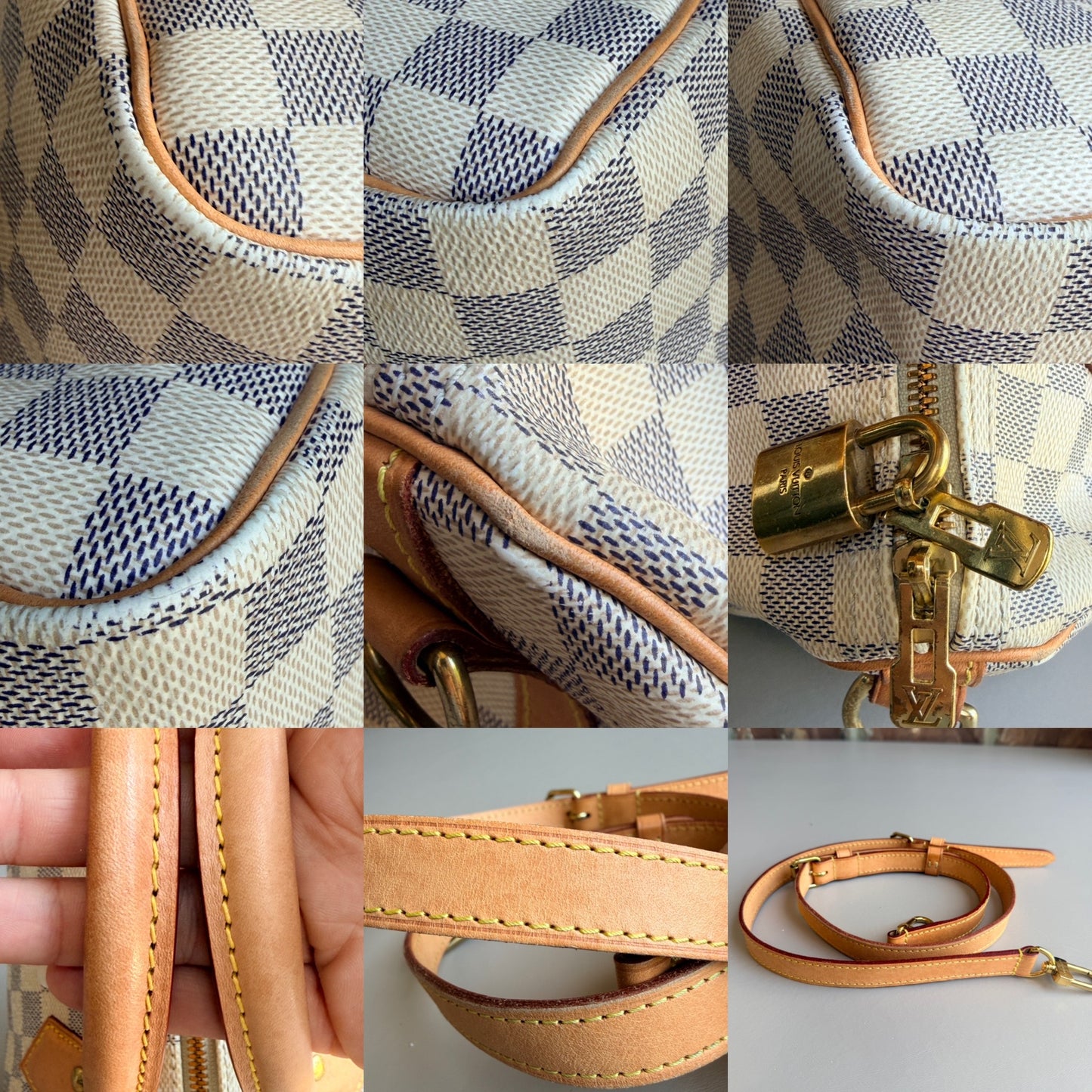 Louis Vuitton Speedy Handbag Damier Azur 25 Bando - 62384