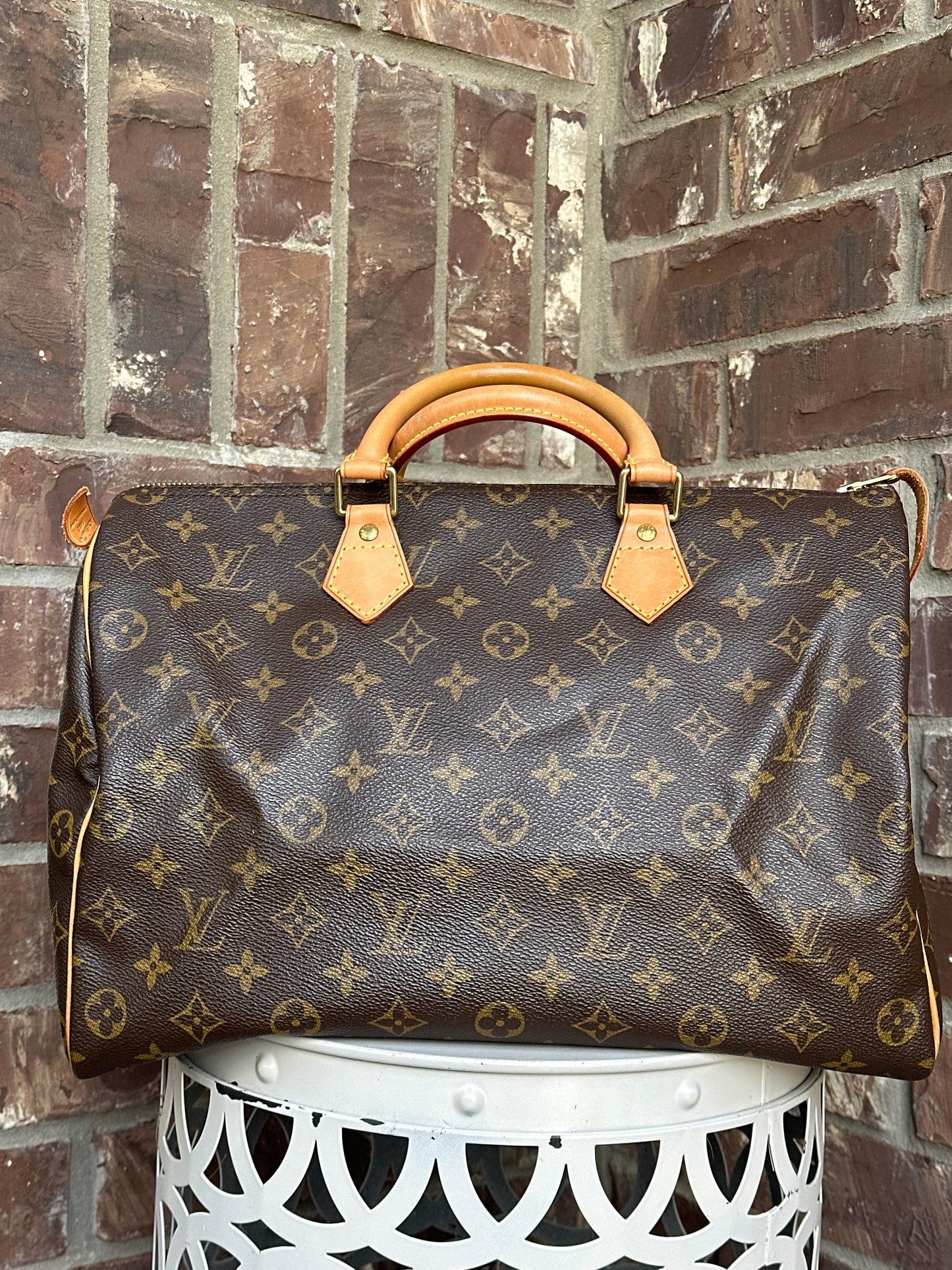 Louis Vuitton Speedy Handbag Monogram Canvas 35 89954