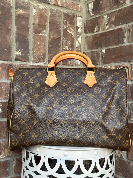 Louis Vuitton Speedy Handbag Monogram Canvas 35 89954