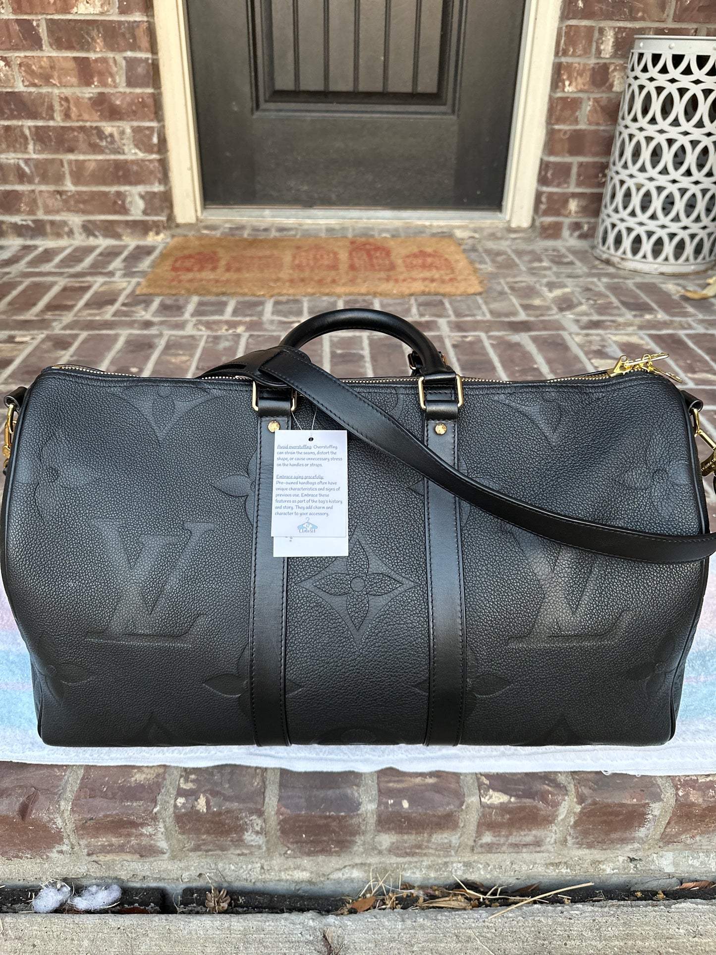 Louis Vuitton Monogram Giant Empreinte Keepall 45 Bandoulière