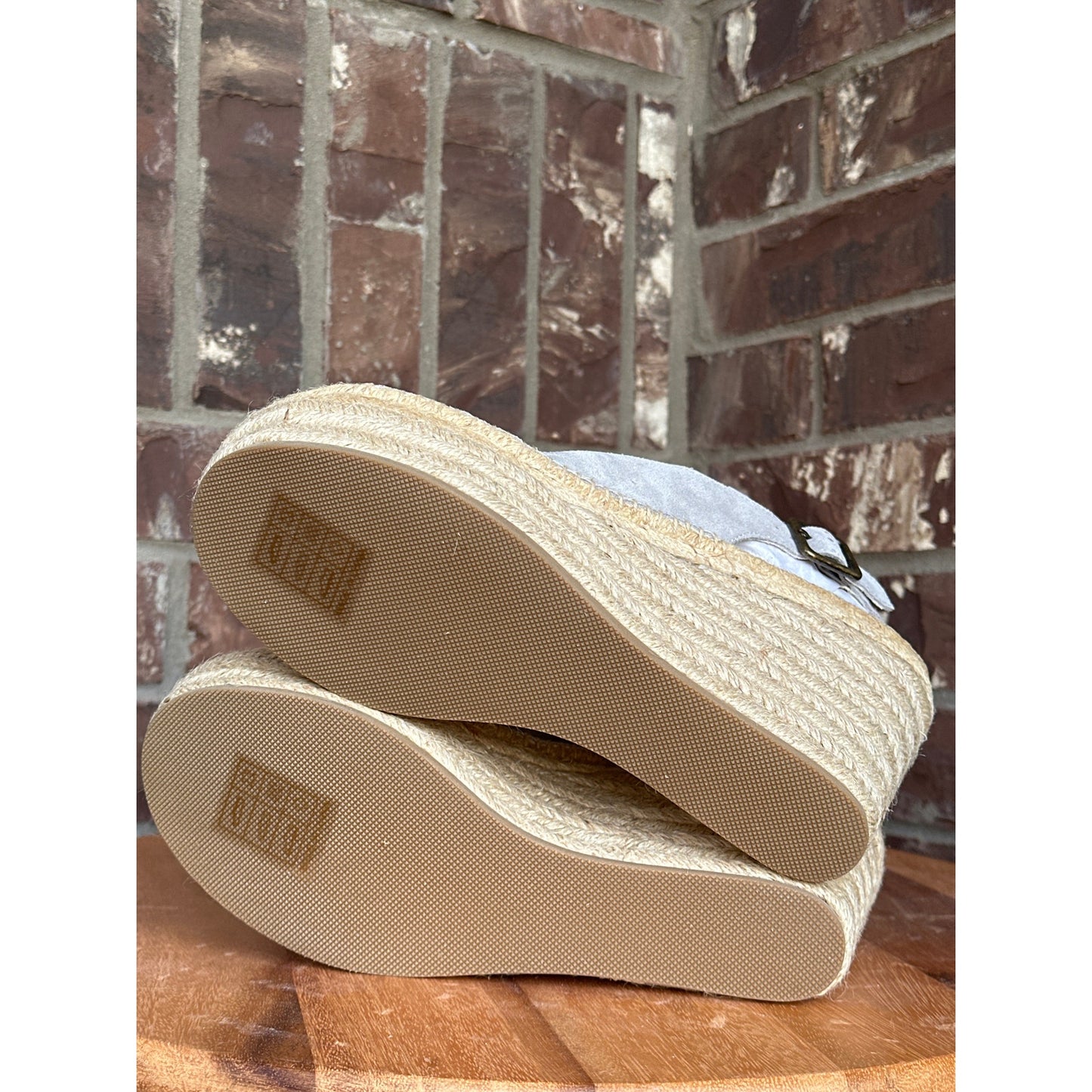 Soludos Seville Platform Wedge Stone 9.5