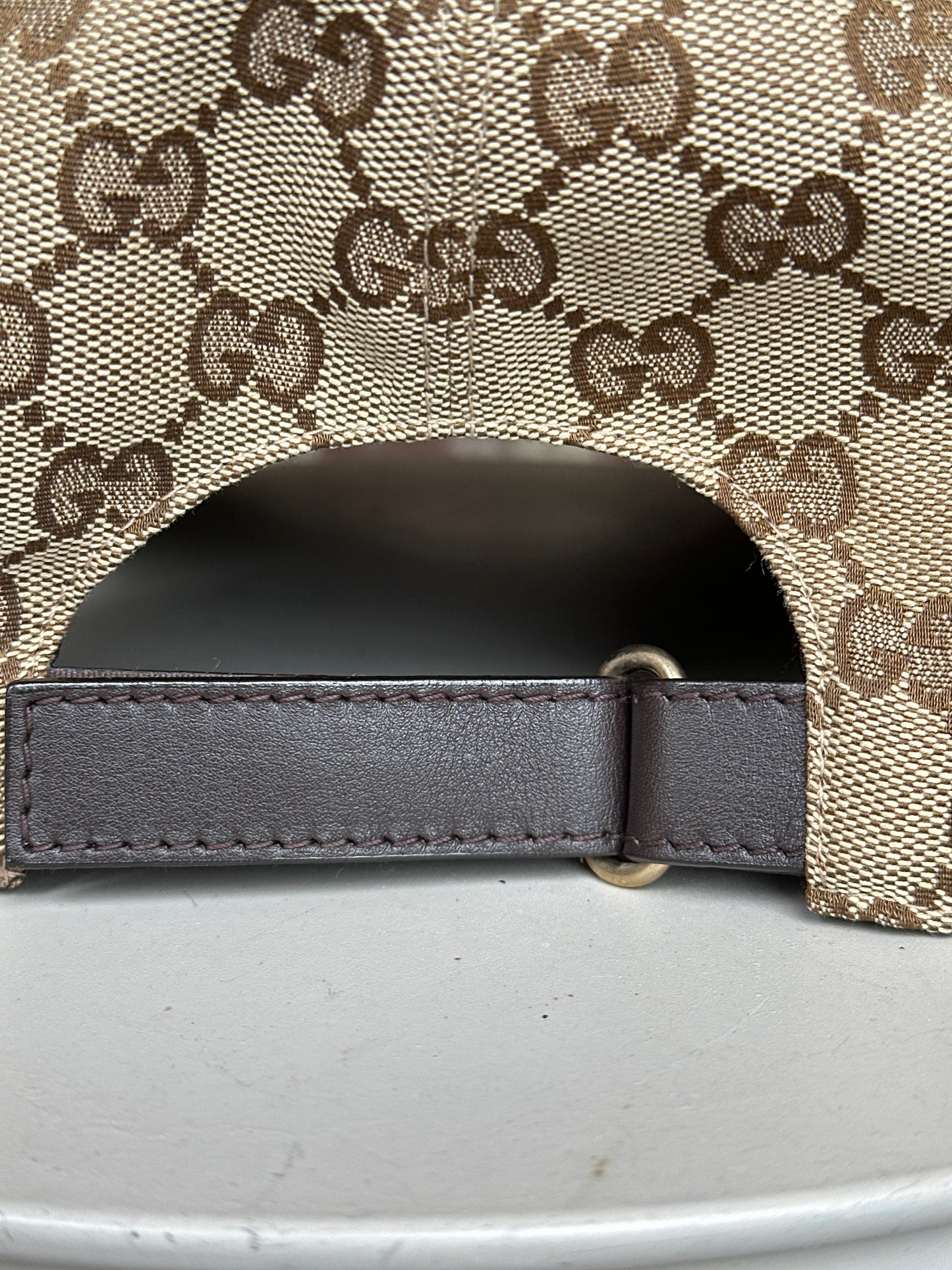 Gucci GG Canvas Web Sherry Line Cap (L)