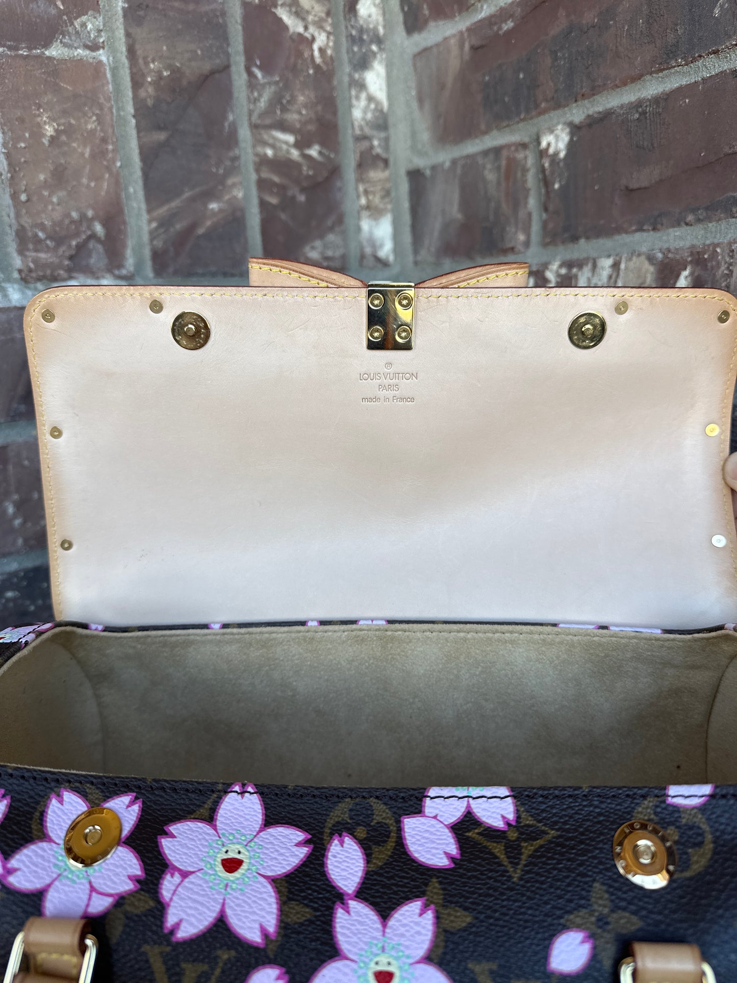 Louis Vuitton Papillon Handbag Limited Edition Cherry Blossom Monogram 67678