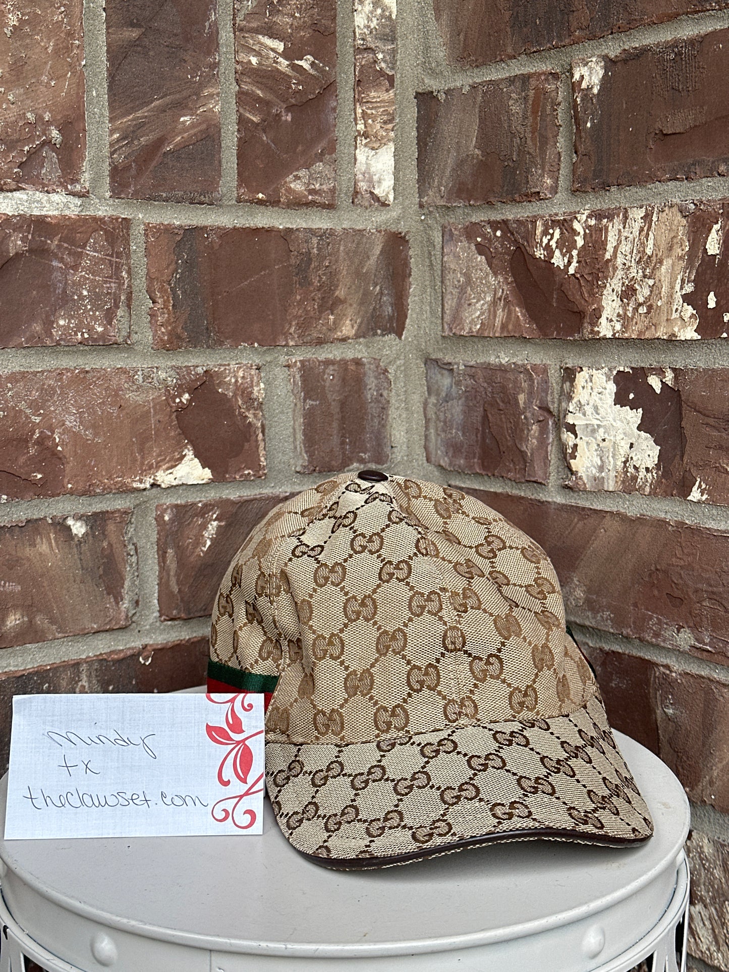 Gucci GG Canvas Web Sherry Line Cap (L)