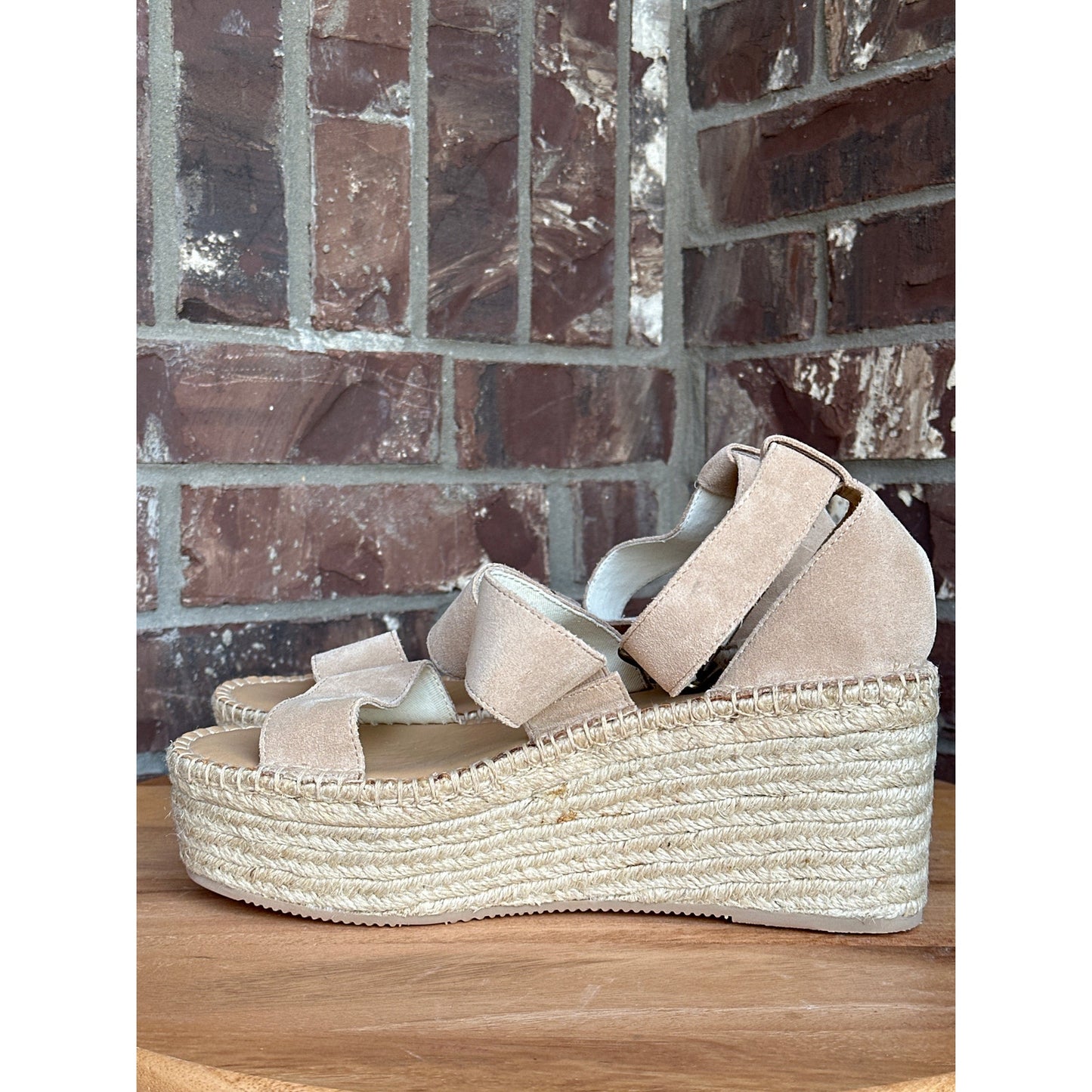 Soludos Palma Platform Espadrille Sandals Tan Size 10