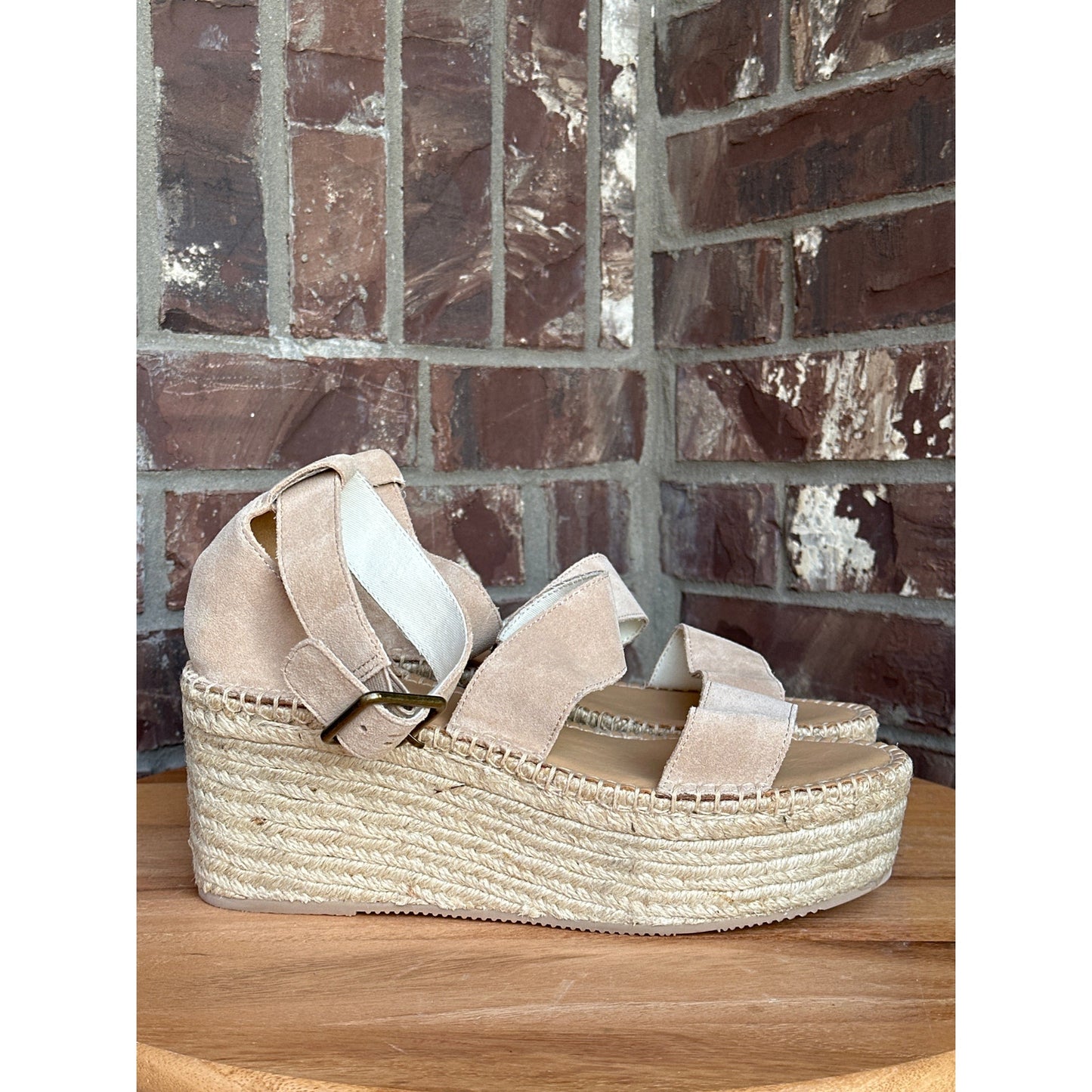Soludos Palma Platform Espadrille Sandals Tan Size 10