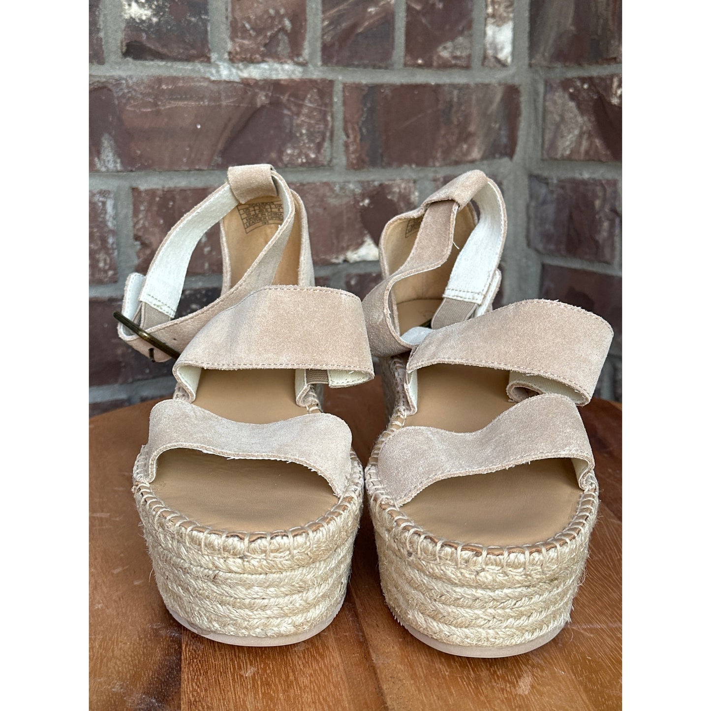 Soludos Palma Platform Espadrille Sandals Tan Size 10