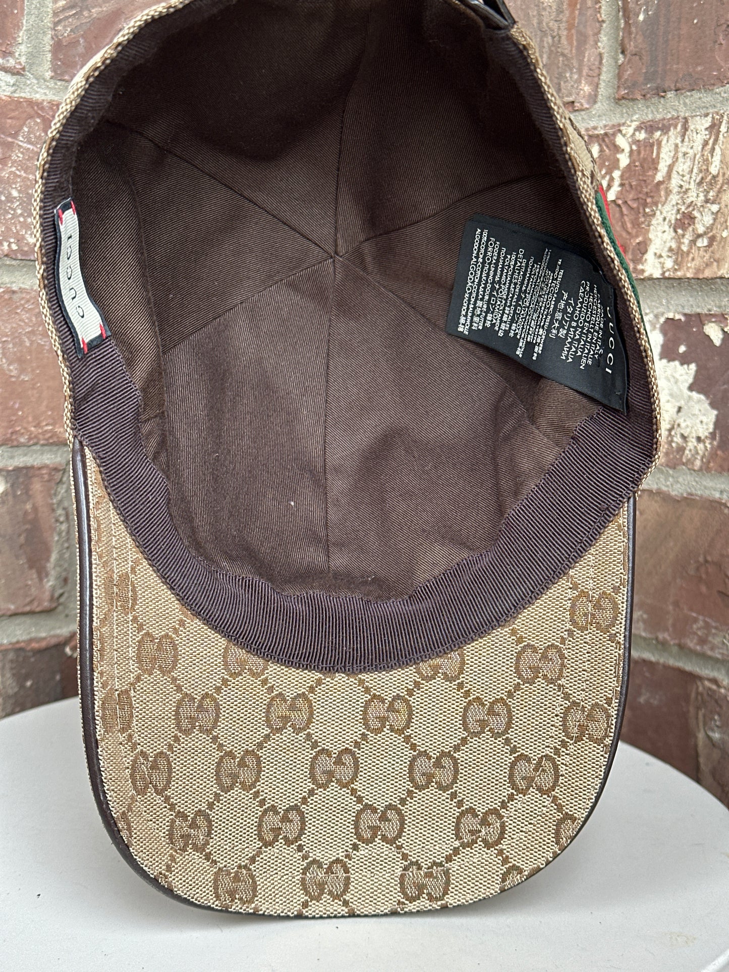 Gucci GG Canvas Web Sherry Line Cap (L)