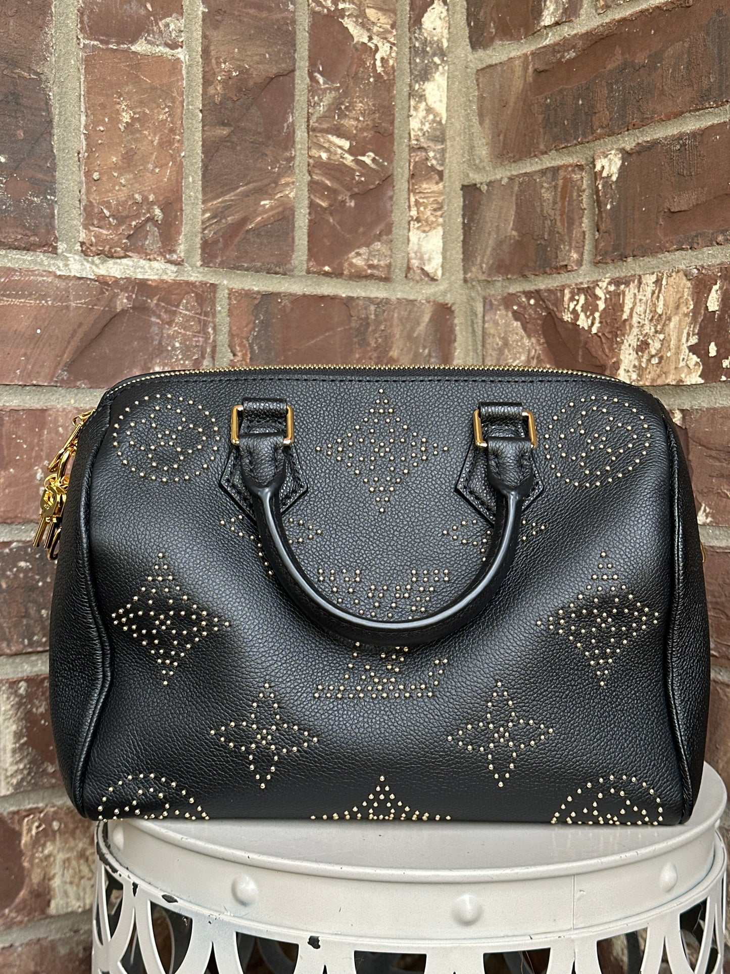 Louis Vuitton Speedy 25 Bandouliere Studded Monogram 56465