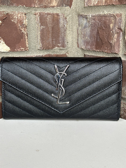 Saint Laurent Classic Monogram Flap Wallet