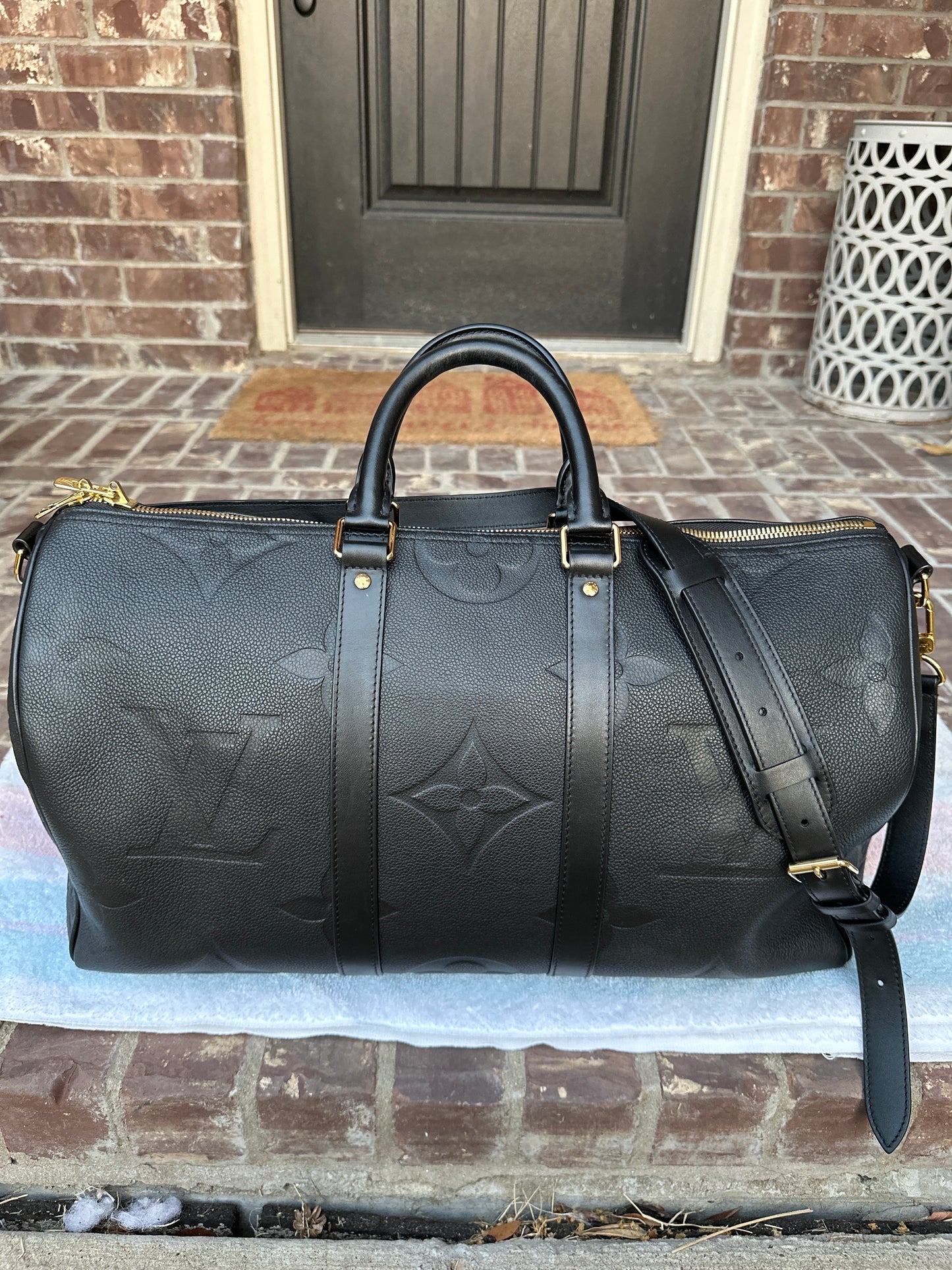 Louis Vuitton Monogram Giant Empreinte Keepall 45 Bandoulière