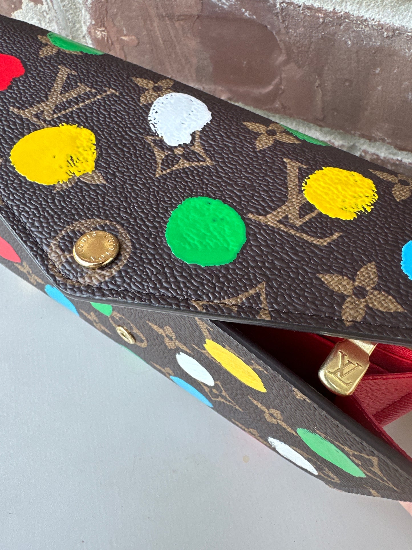 Louis Vuitton Sarah Wallet NM Yayoi Kusama Painted Dots Monogram Canvas