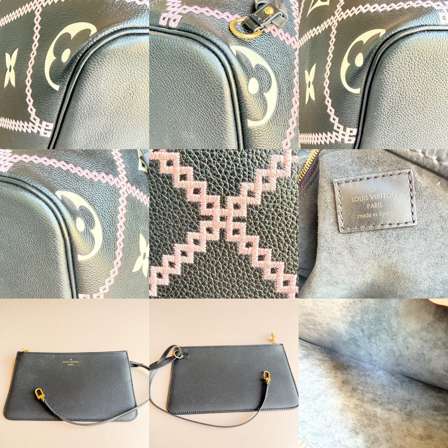 Louis Vuitton Neverfull MM Monogram Empreint Giant Broderies	54986