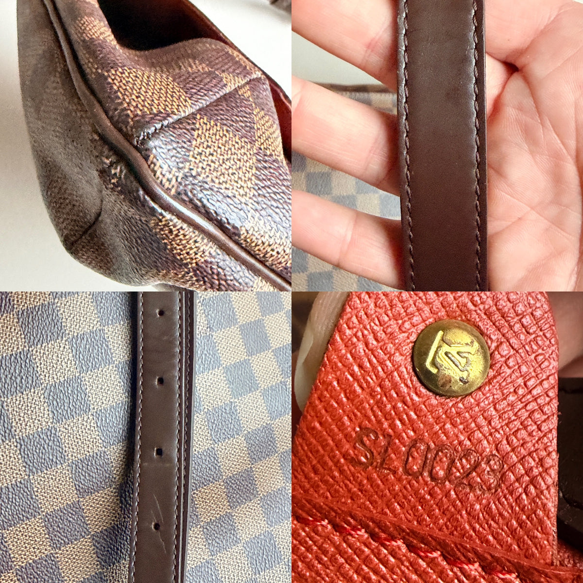 Louis Vuitton Musette Handbag Damier Ebene GM Brown 638420
