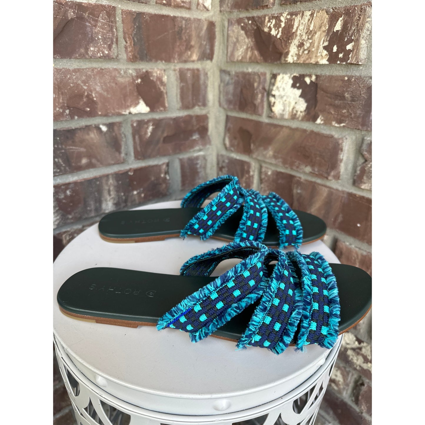 Rothy's Triple Band Fringe Sandal Size 10