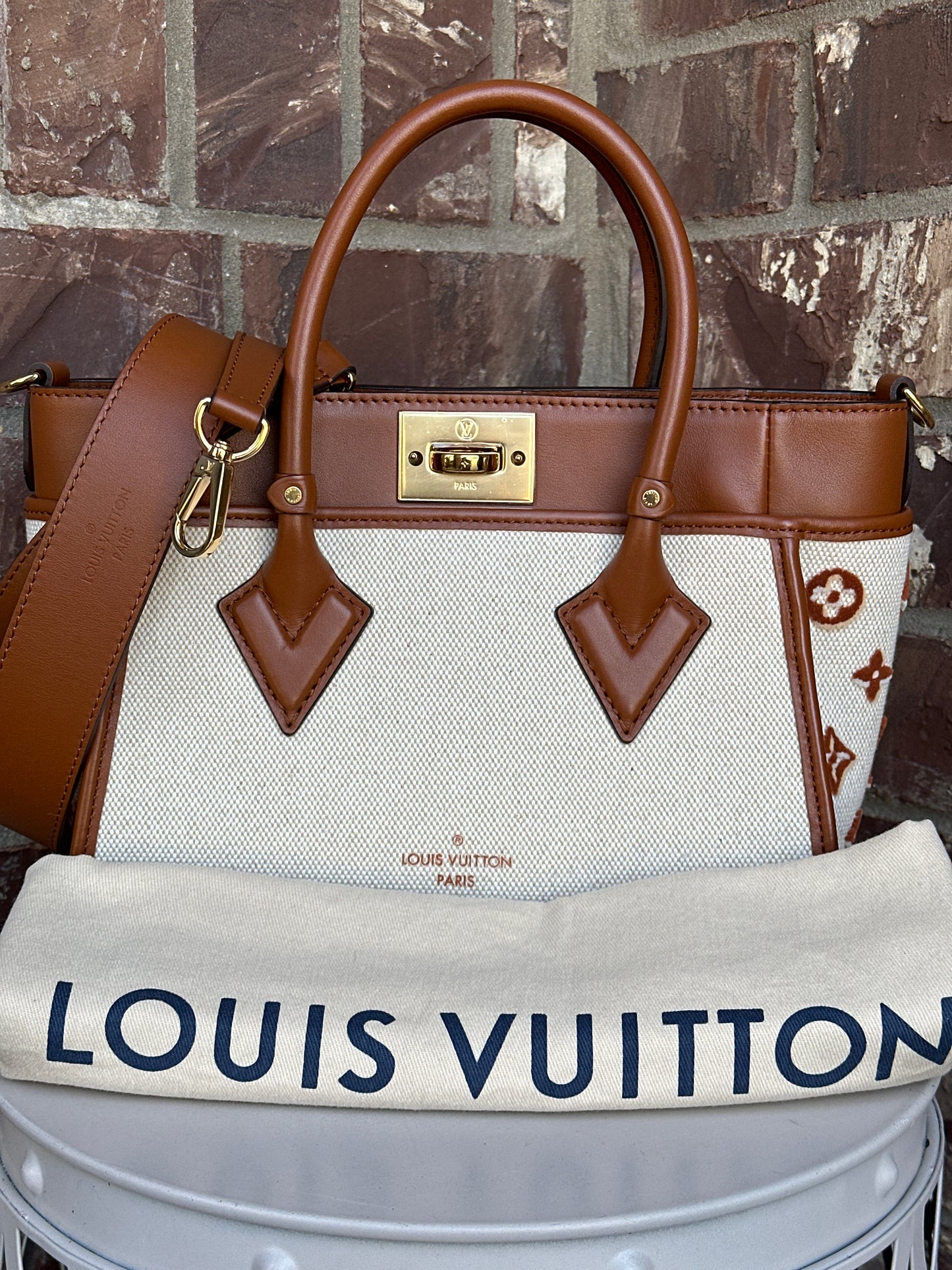 Louis Vuitton On My Side Tote Monogram Tufted Canvas PM