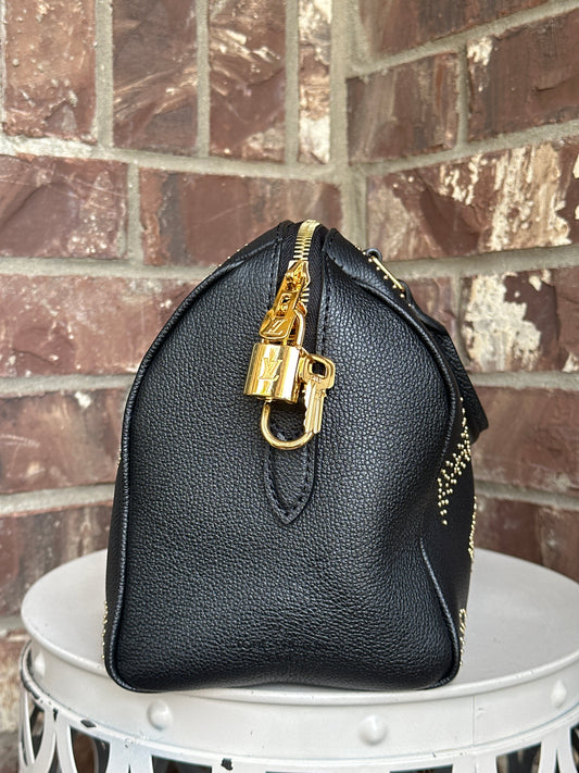 Louis Vuitton Speedy 25 Bandouliere Studded Monogram 56465