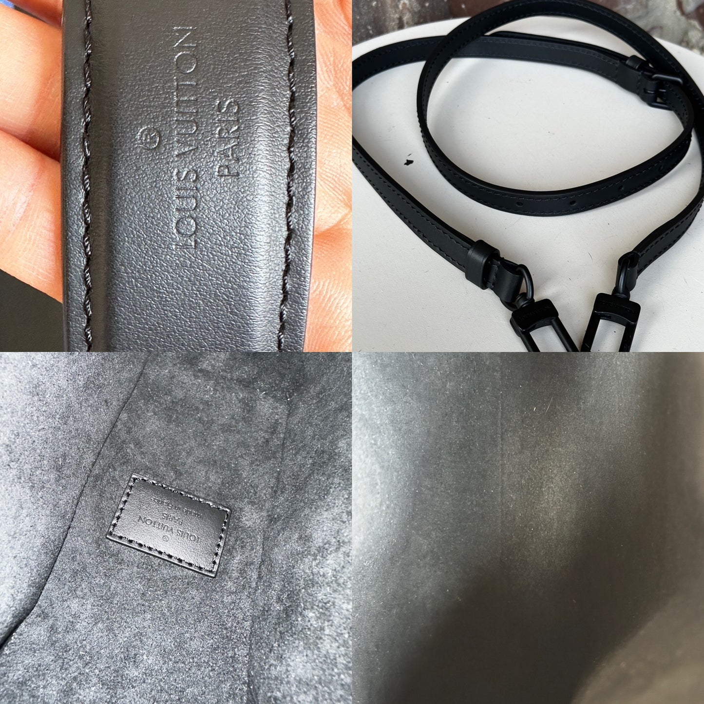 Louis Vuitton Side Trunk Handbag Taurillon Leather MM 41124