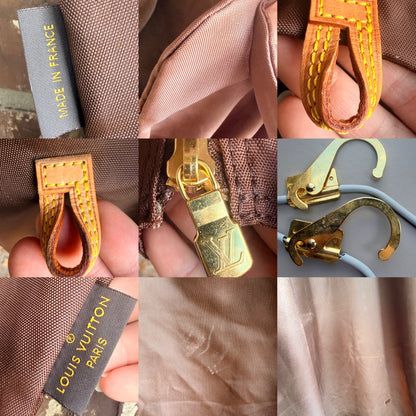 Louis Vuitton Brown Garment Bag Travel Suit Dress Cover Made in France