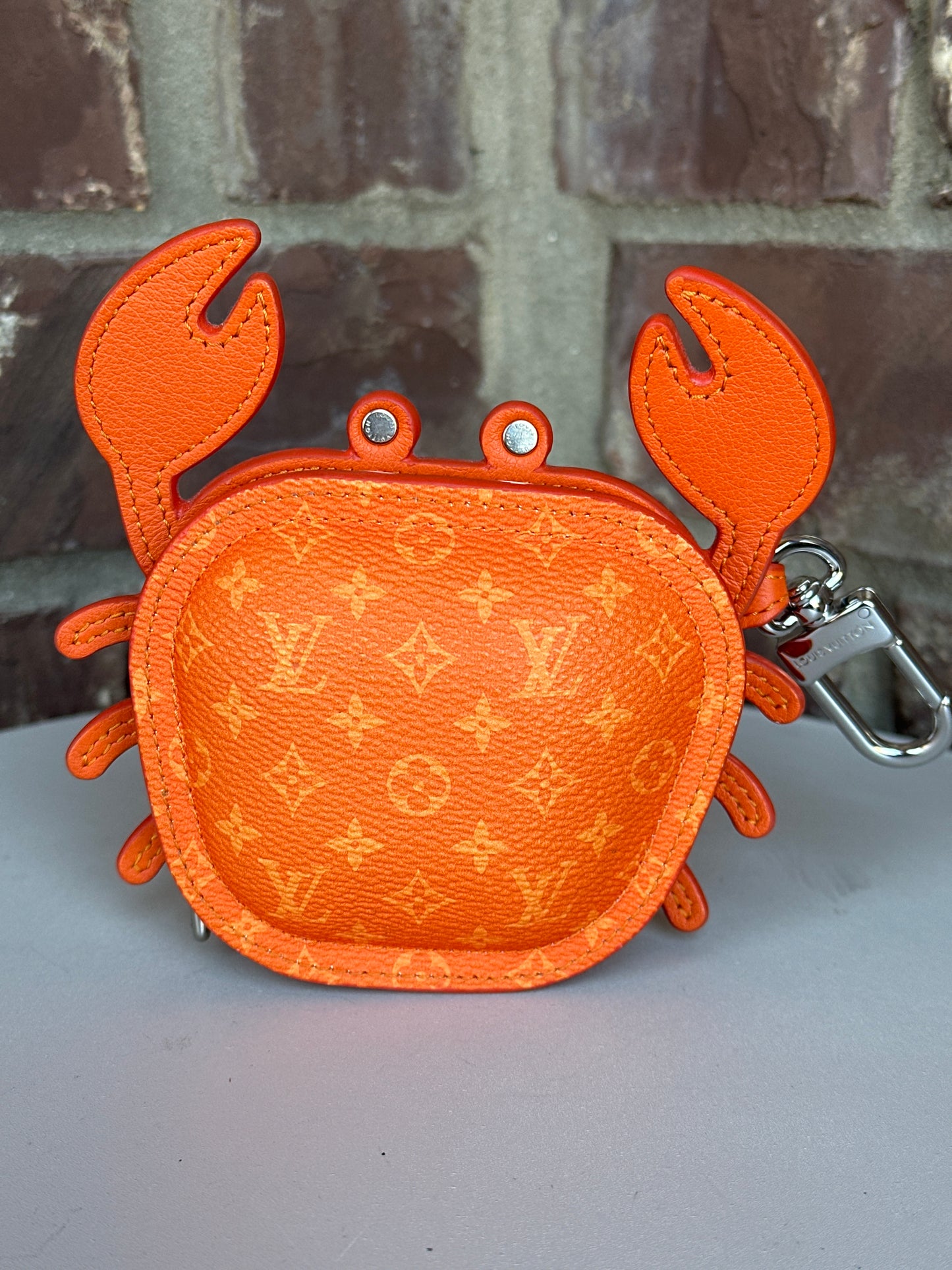 Louis Vuitton Crab Bag Charm and Key Holder Leather 76787