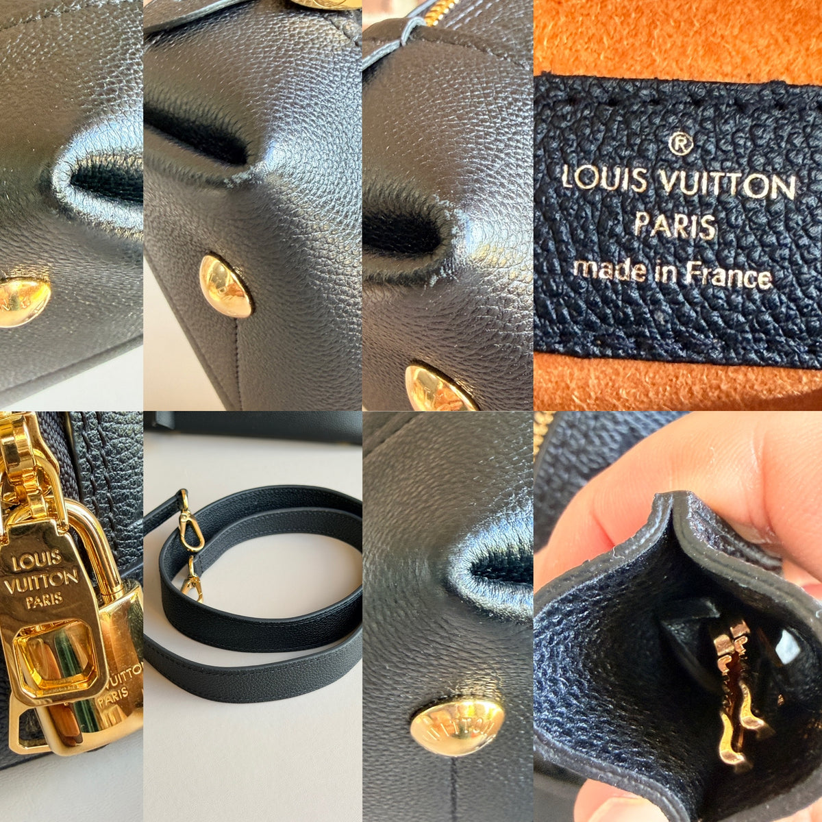 Louis Vuitton Neo Alma Handbag Monogram Empreinte Leather BB Black 50506