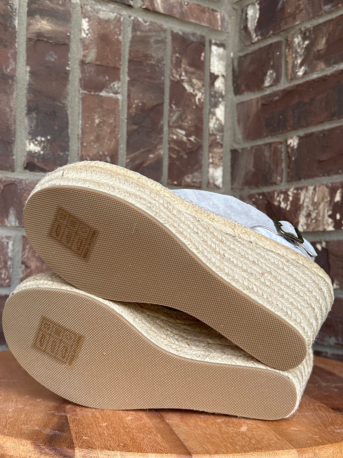 Soludos Seville Platform Wedge Stone 9.5