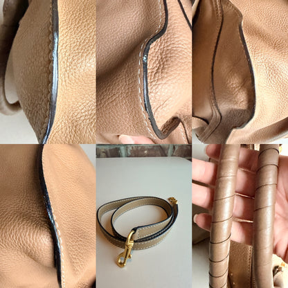 Chloe Marcie Satchel Leather Medium Tan 74964