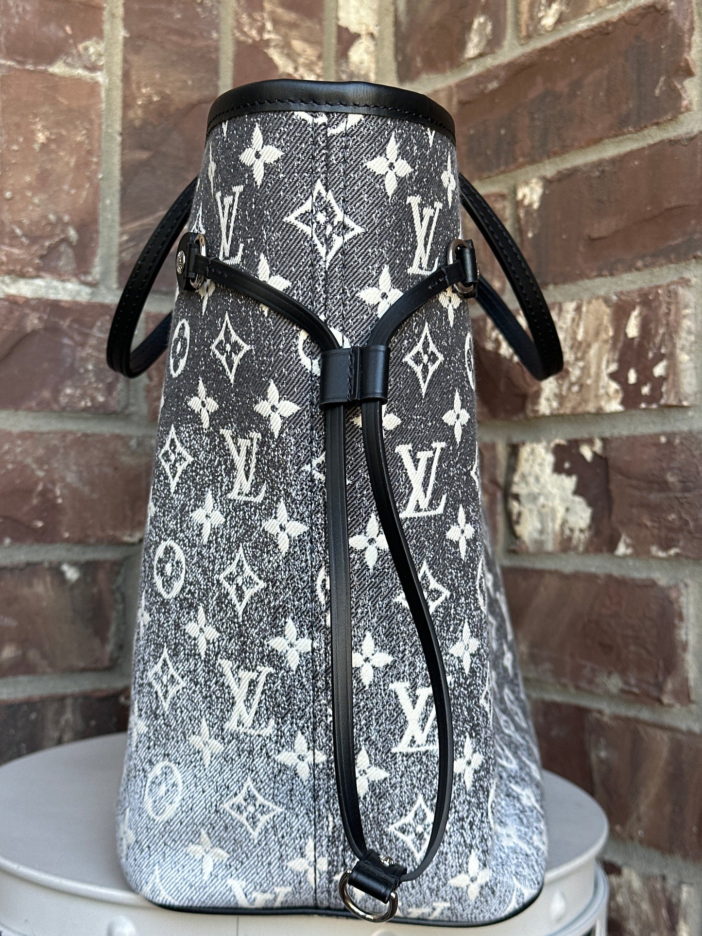 Louis Vuitton Neverfull NM Tote Monogram Jacquard Denim MM 76789
