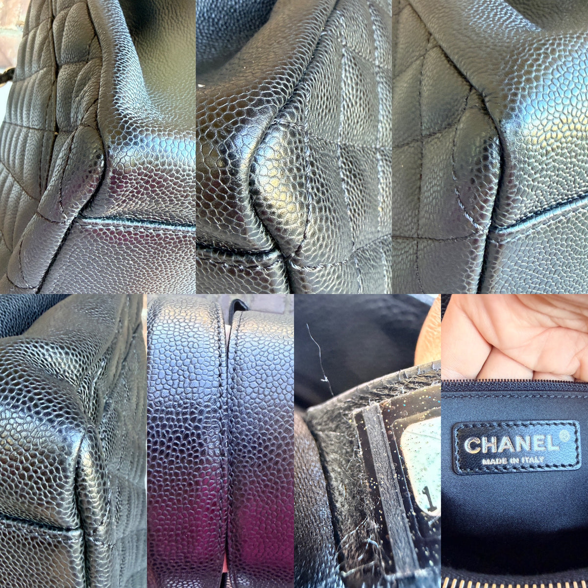 Chanel Grand Shopping Tote Quilted Caviar Black 53463