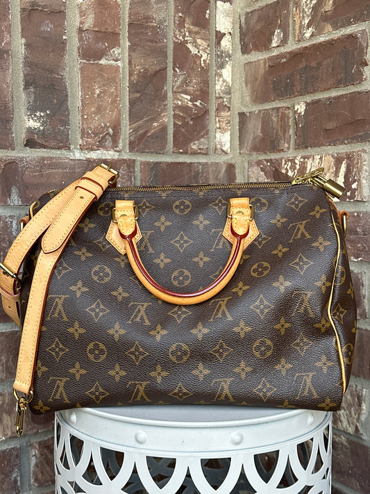 *** Louis Vuitton Speedy Bandouliere Bag Monogram Canvas 30