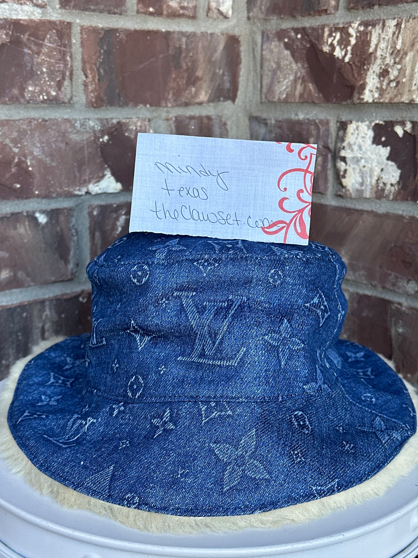Louis Vuitton Bonnet Bucket Hat Denim and Shearling 31124