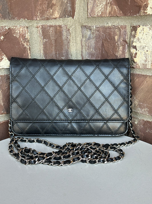 Chanel Diamond Stitch Wallet on Chain Quilted Lambskin 65567