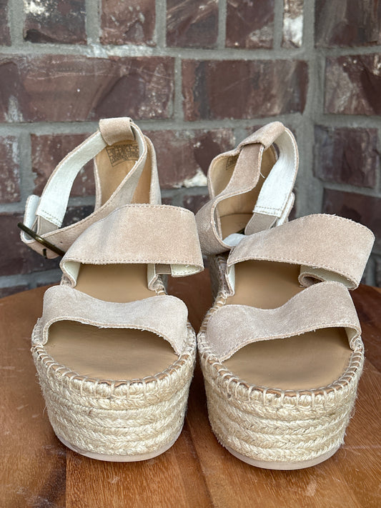 Soludos Palma Platform Espadrille Sandals Tan Size 10