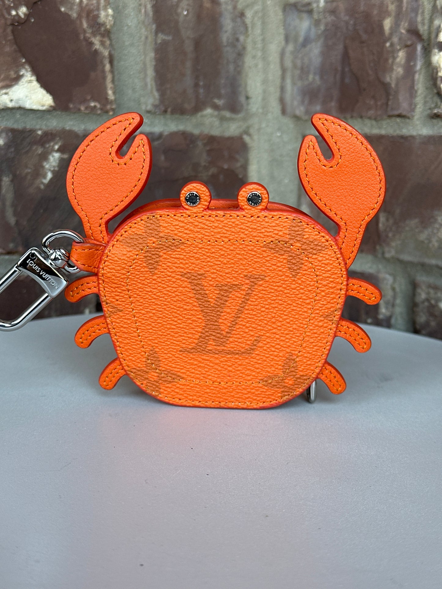 Louis Vuitton Crab Bag Charm and Key Holder Leather 76787