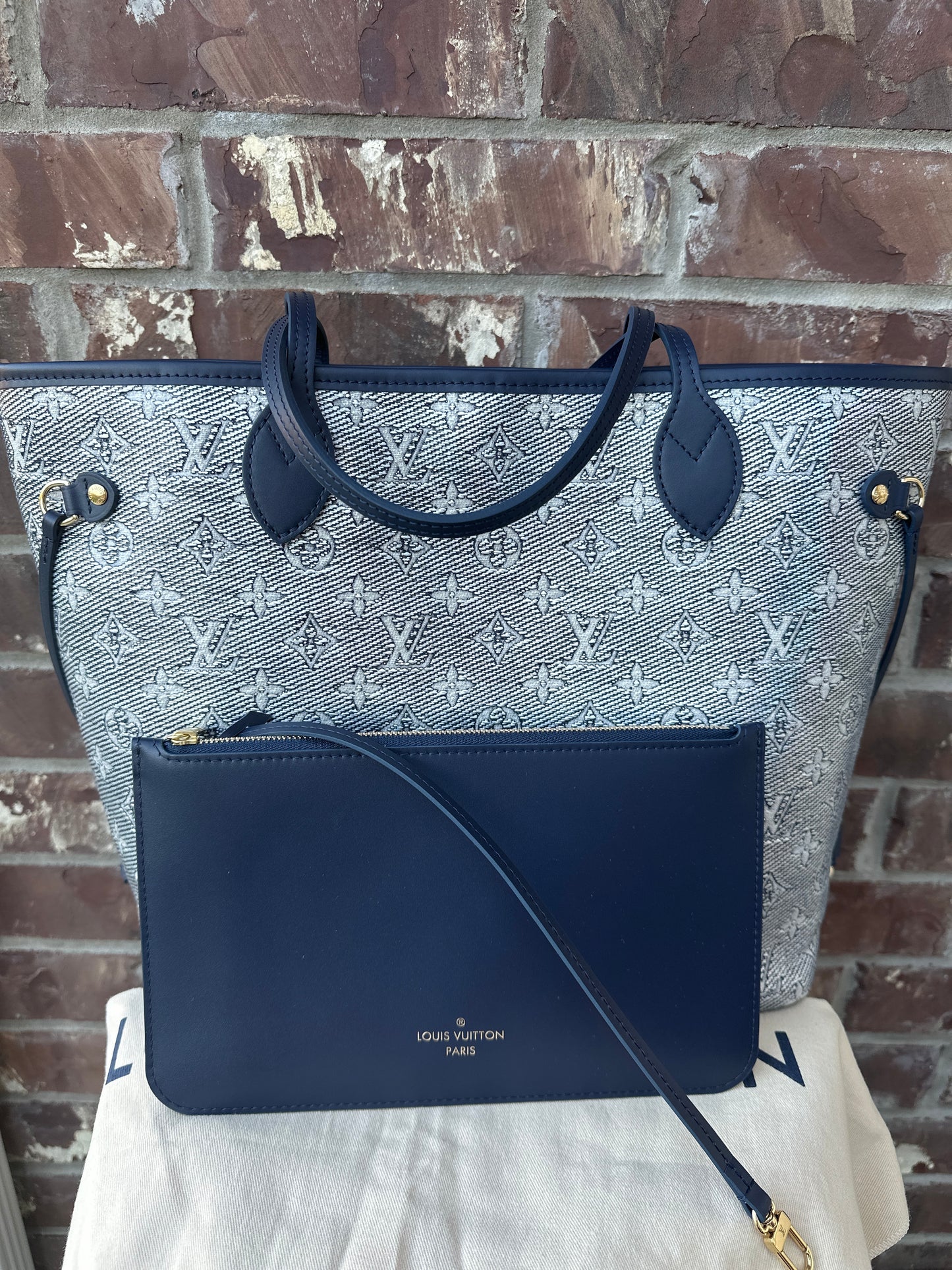 Louis Vuitton Monoglam Neverfull w/Pouch (R8C)