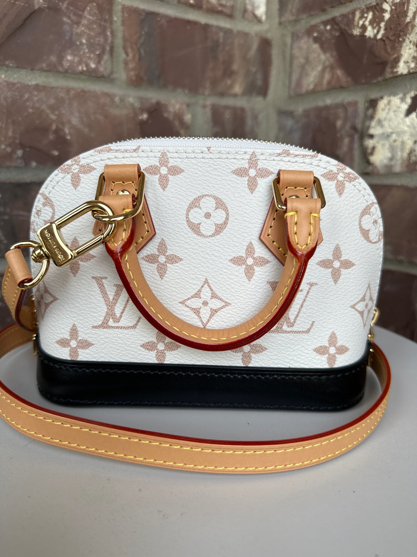 Louis Vuitton Alma Handbag Monogram Dune Canvas Nano