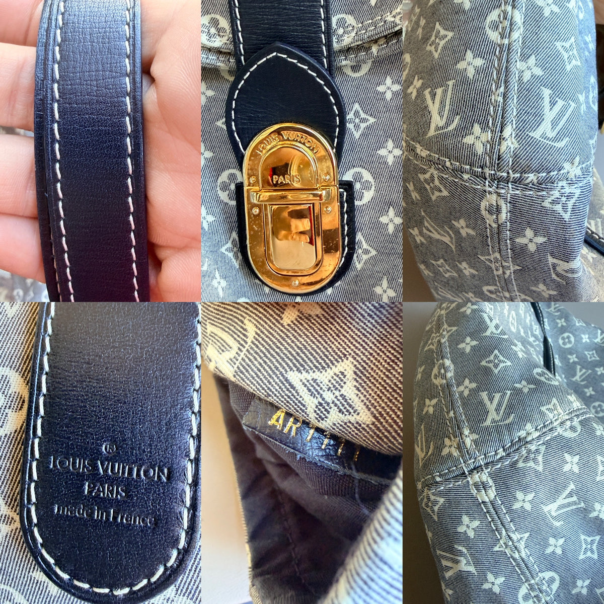 Louis Vuitton Romance Handbag Monogram Idylle Blue	34521