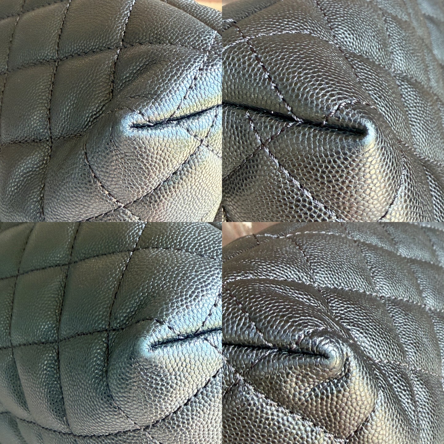 Chanel Urban Delight Chain Tote Quilted Caviar Large Black 82746