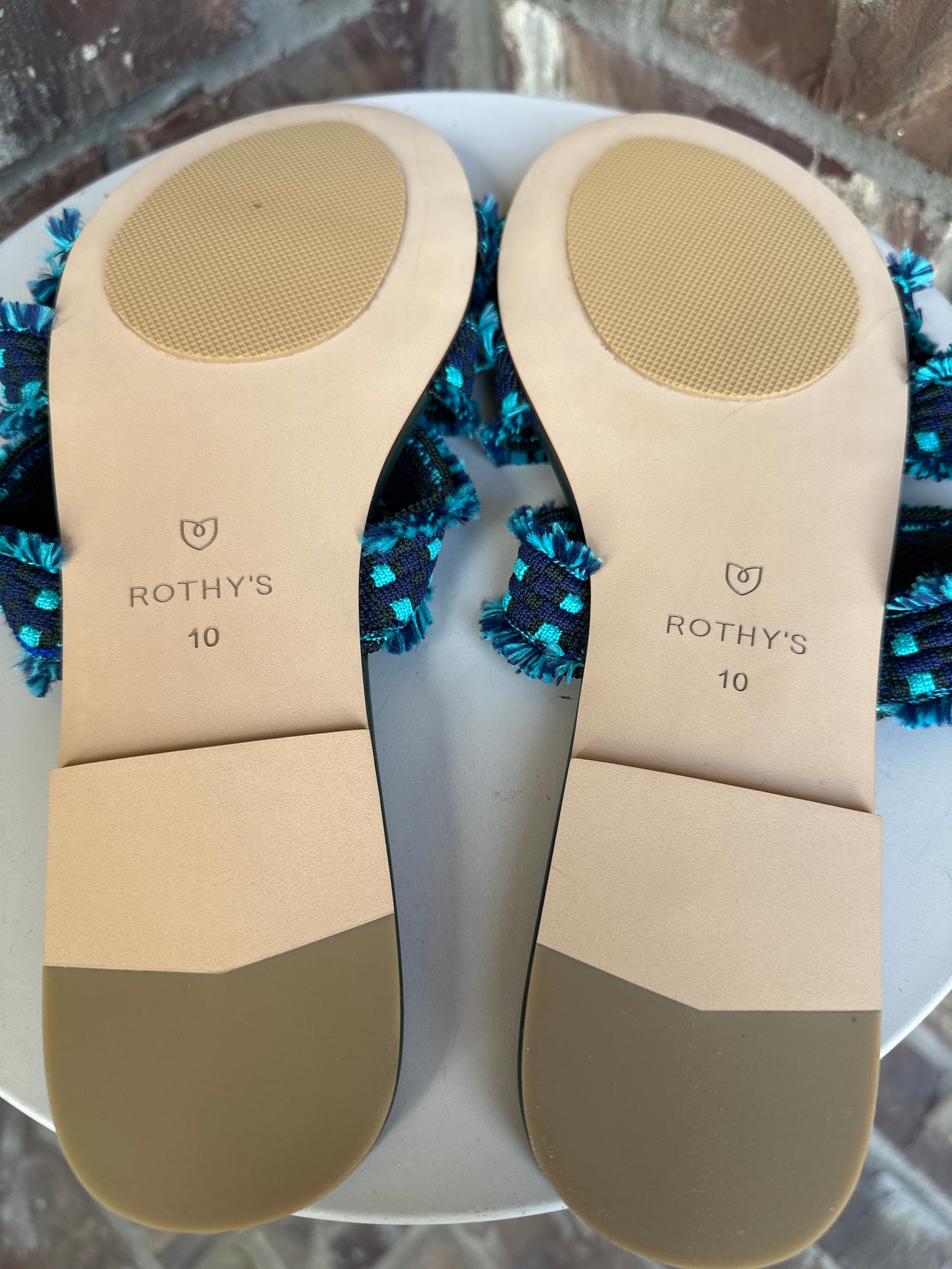 Rothy's Triple Band Fringe Sandal Size 10