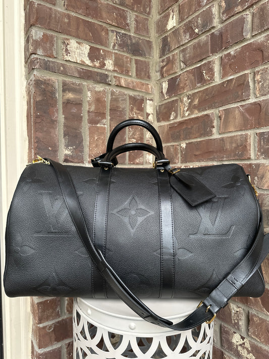 Louis Vuitton Monogram Giant Empreinte Keepall 45 Bandoulière 41123