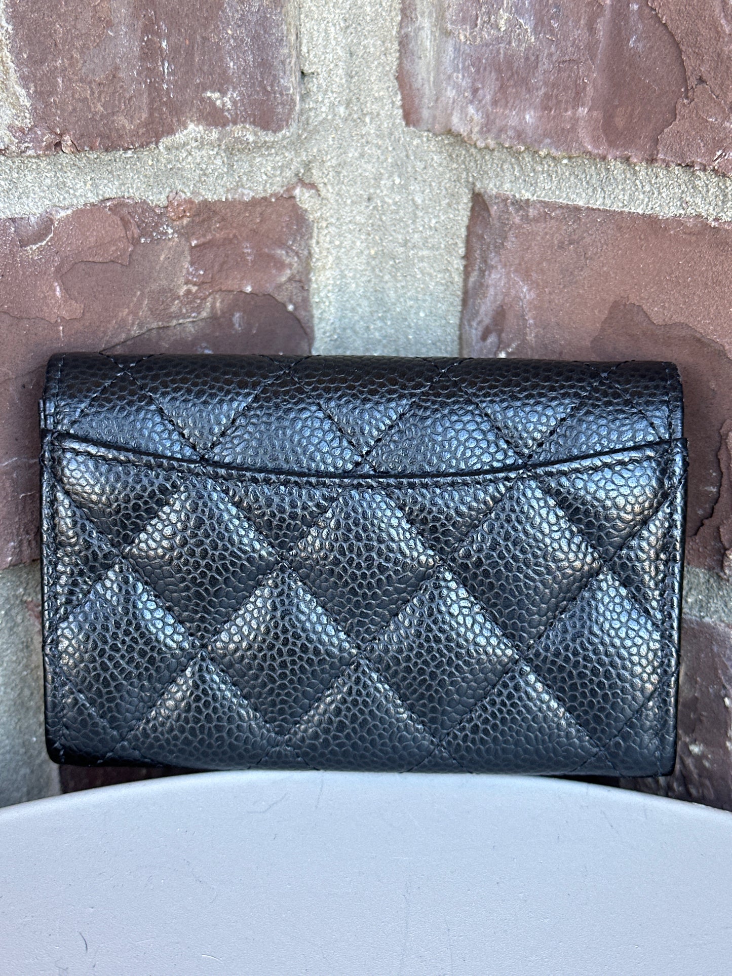 Chanel Classic Flap Card Case Quilted Caviar 79032