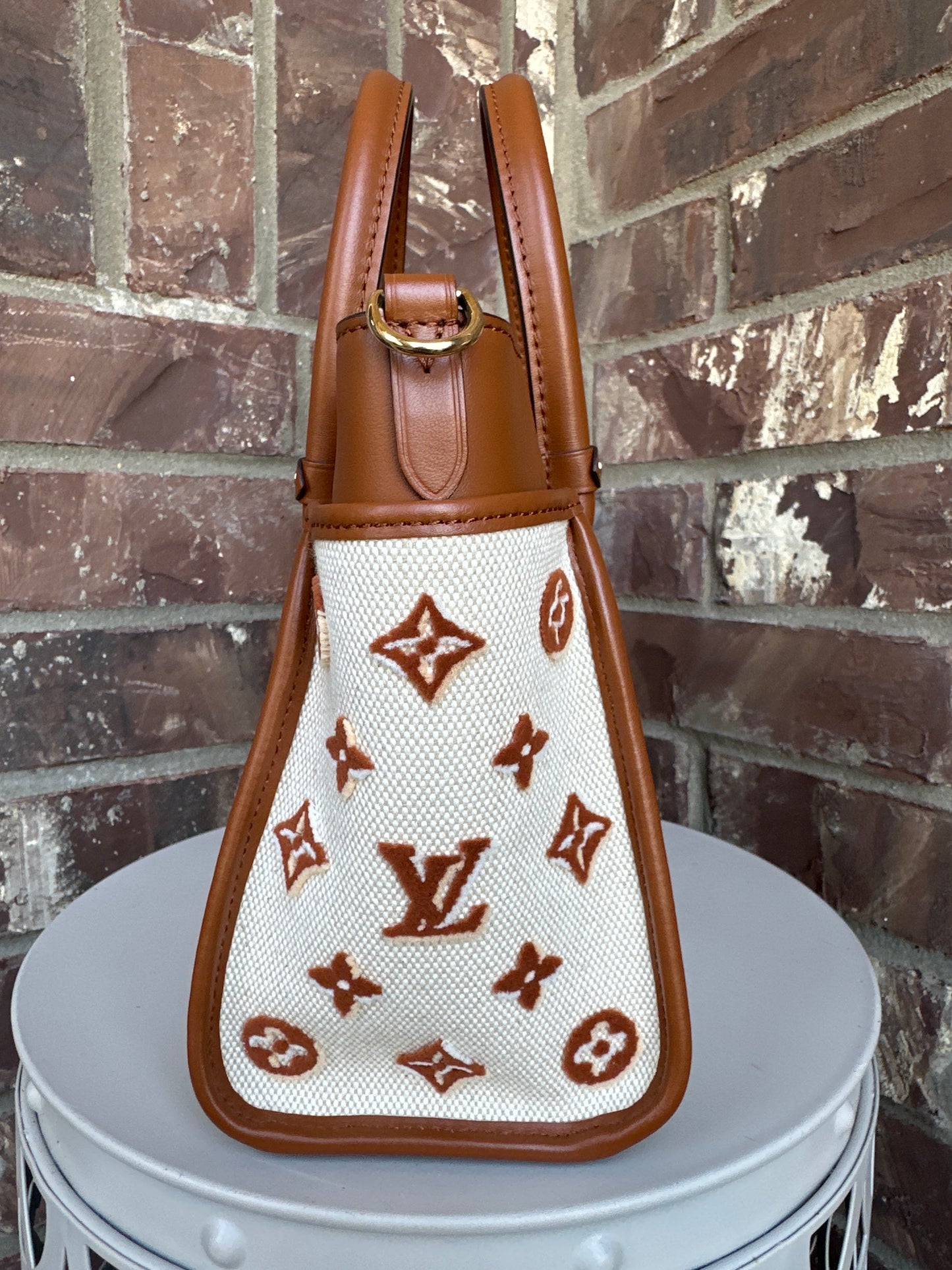 Louis Vuitton On My Side Tote Monogram Tufted Canvas PM