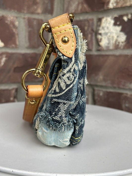 Louis Vuitton Patchwork Pouchy Handbag Denim 712347