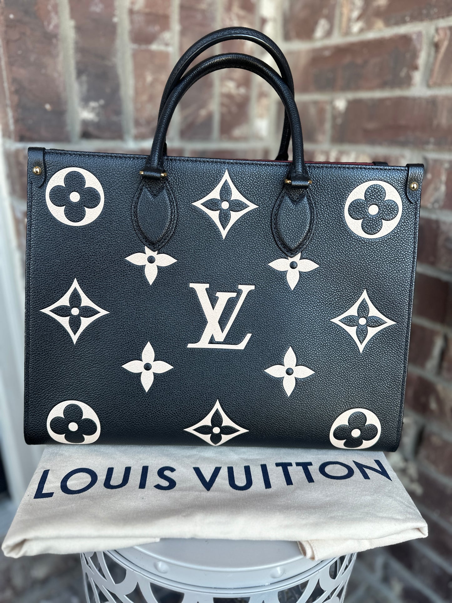 Louis Vuitton OnTheGo Tote Bicolor Monogram Empreinte Giant MM