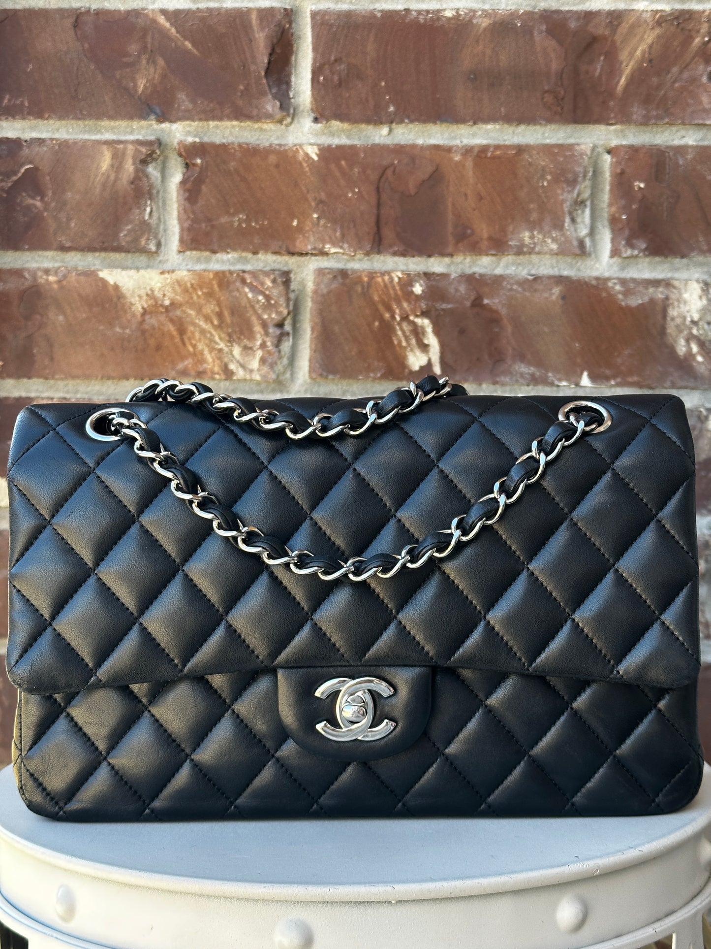 Chanel Classic Double Flap Bag Quilted Lambskin Medium 54221