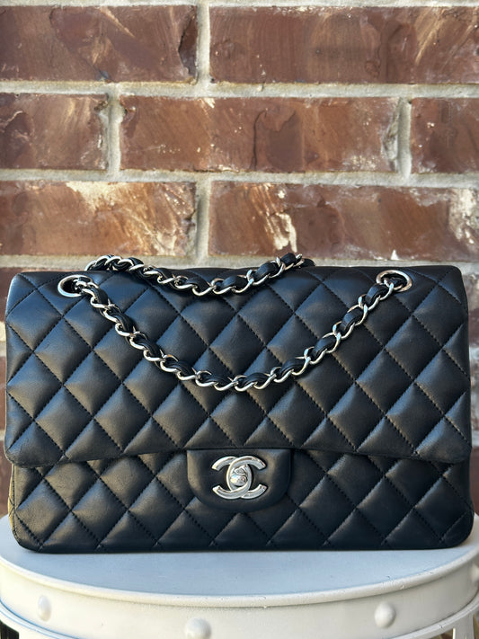 Chanel Classic Double Flap Bag Quilted Lambskin Medium 54221