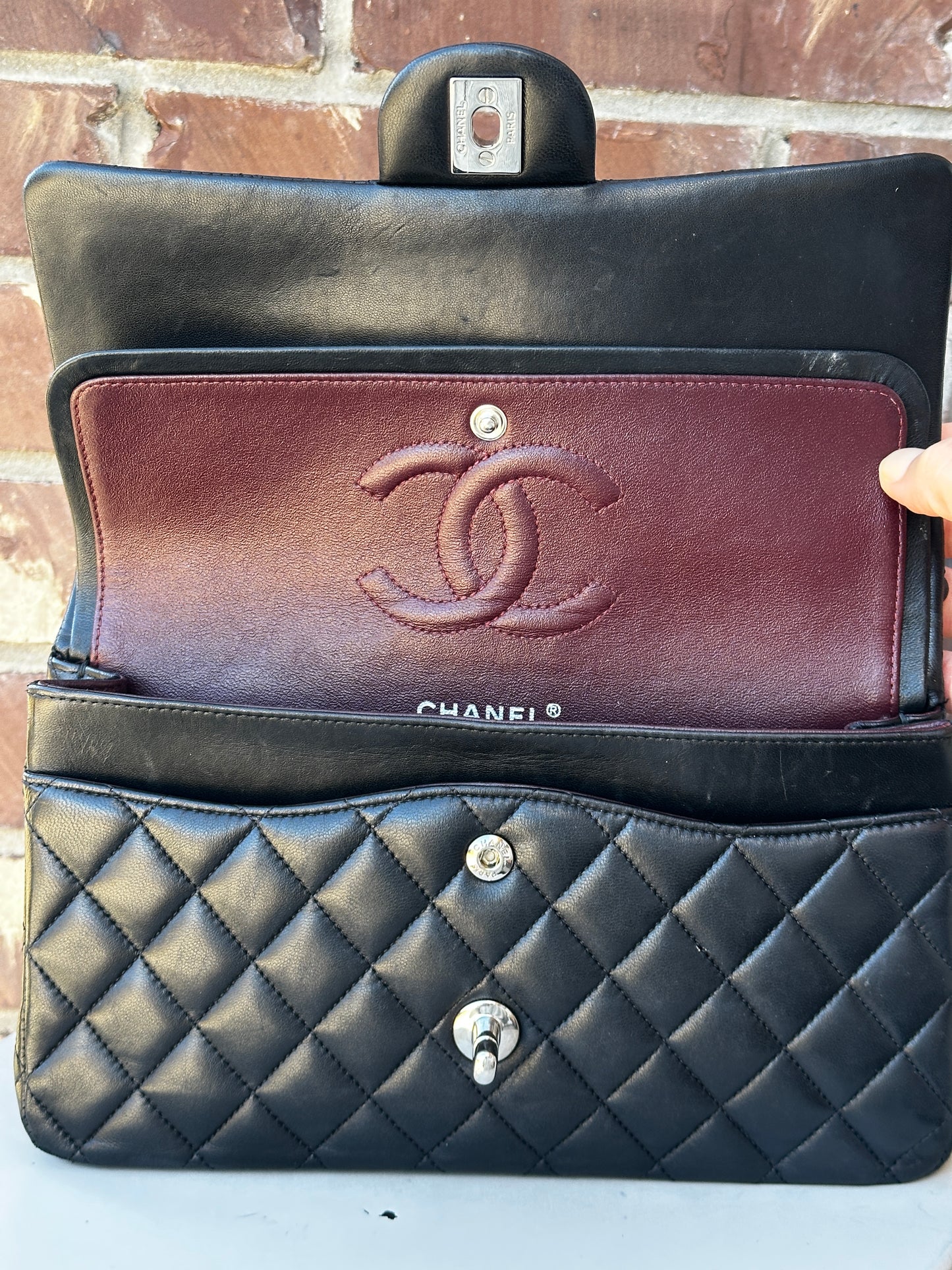 Chanel Classic Double Flap Bag Quilted Lambskin Medium 54221